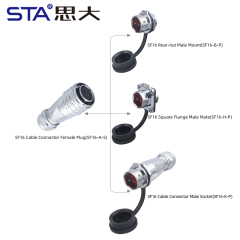 SF16 Connector: IP44 Push-Pull Self-Locking Metal Aviation Plug