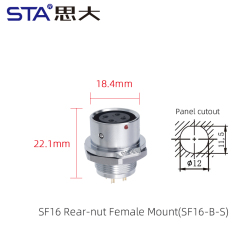 Front Mount Female Receptacle
