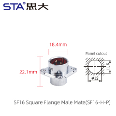 Square Flange Male Socket