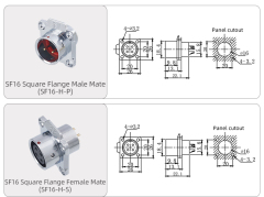 SF16 Connector: IP44 Push-Pull Self-Locking Metal Aviation Plug