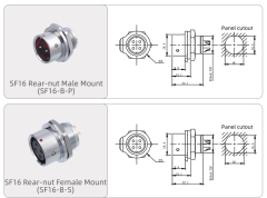 SF16 Connector: IP44 Push-Pull Self-Locking Metal Aviation Plug