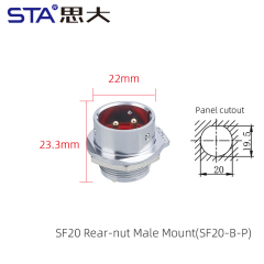 Front Mount Male Receptacle