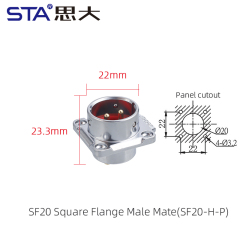 Square Flange Male Socket
