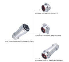 SF20 Metal Push-Pull Connector: High-Power IP67 Waterproof Solution