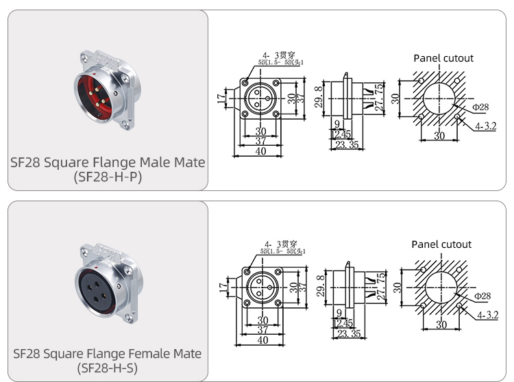 SF28 Metal Push-Pull Connector: Heavy-Duty 28mm IP67 Power Link