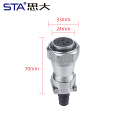 Female Plug With Cable Clamping Plates