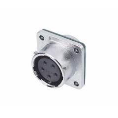 Square Flange Panel Female Receptacle