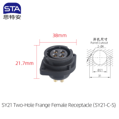 Two-Hole Frange Female Receptacle