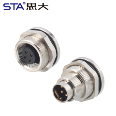 M9 Metal Solder Male/Female Front/Back Mount Socket Connector 2 3 4 5 6 7 8 Pins