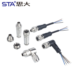 M9 Metal Assembled Male/Female Straight Angled Plug Connector 2 3 4 5 6 7 8 Pins