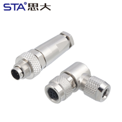 M9 Metal Assembled Male/Female Straight Angled Plug Connector 2 3 4 5 6 7 8 Pins