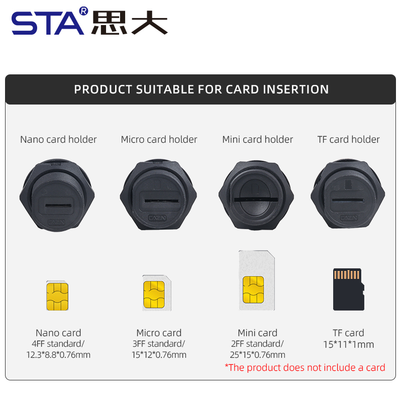 Waterproof TF card connector