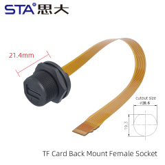 E-TF Female Back Mount Solder Receptacle(Threaded)
