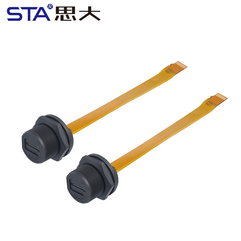 Threaded IP67 Waterproof connector SDTF interface SIM card holder/slot, ultra-flexible flat FPC extension cable