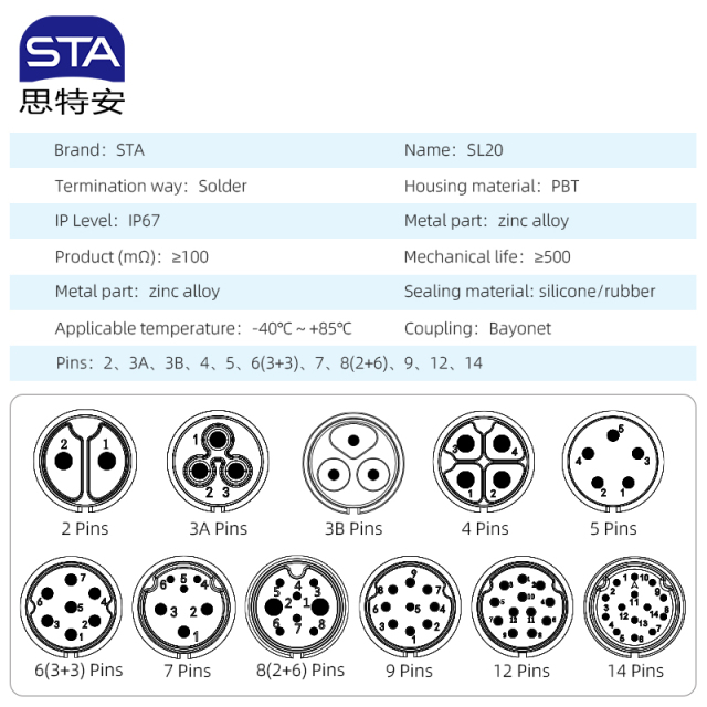 SL16 IP68 Waterproof Connector | Industrial Aviation Plug