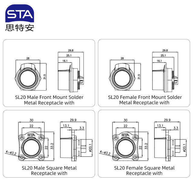SL16 IP68 Waterproof Connector | Industrial Aviation Plug