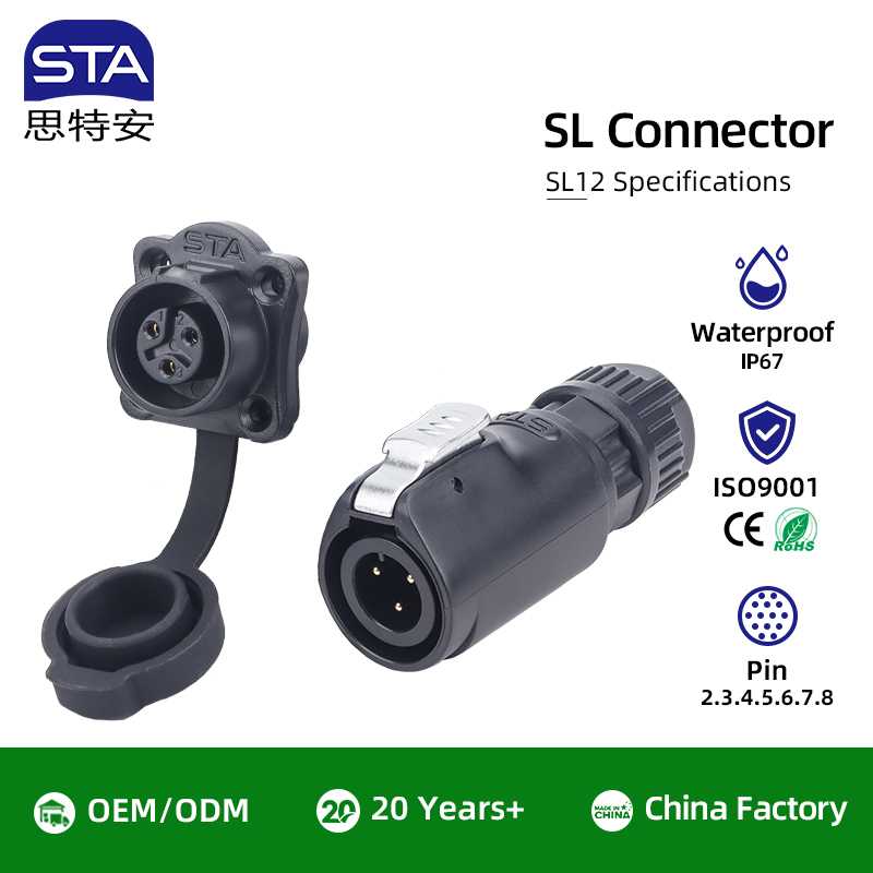 SL12 IP68 Waterproof Connector | Industrial Aviation Plug