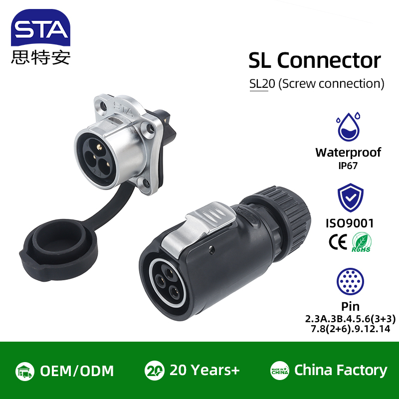 LP20 Screw aviation plug IP68 | Industrial Waterproof Connector