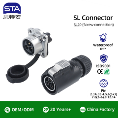 LP20 Screw aviation plug IP68 | Industrial Waterproof Connector