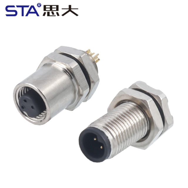 M5 3 4 Pins Solder Socket Waterproof Connector