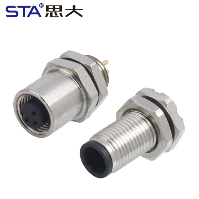 M5 3 4 Pins PCB Socket Waterproof Connector