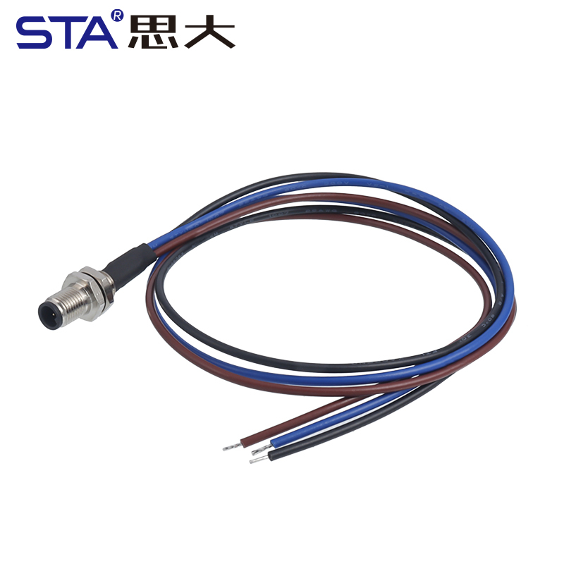 M5 IP67 Waterproof Connector: 3 4 Pin Panel Mount Socket with Wire