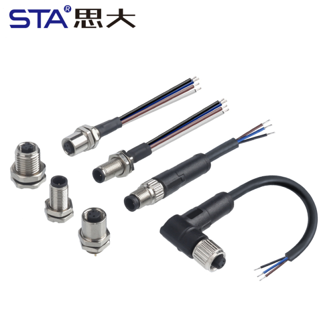 M5 3 4 Pins Solder Socket Waterproof Connector
