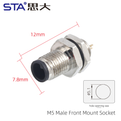 Front Mount Male Screw M5*0.5