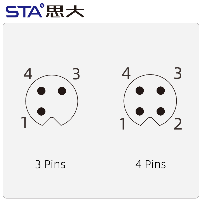 M5 IP67 Waterproof Connector: 3 4 Pin Panel Mount Socket with Wire