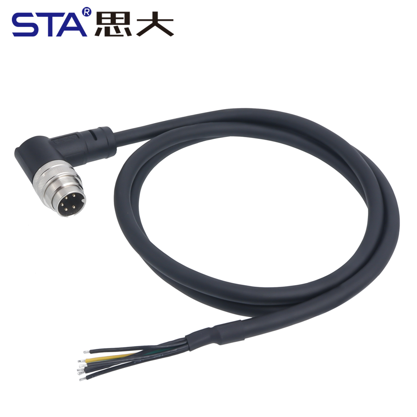 M16 Shielded Overmolded Connector | IP67 Straight & Angled
