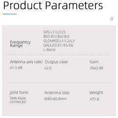High Gain Waterproof Antenna UAV GLONASS GPS L1 L2 L5 L-band Quadrifilar Helix Antenna