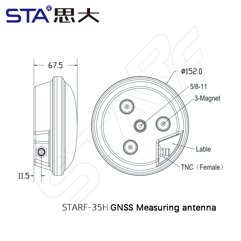 AG35 Survey Rtk Gnss L1 L5 GPS Antenna AG-30