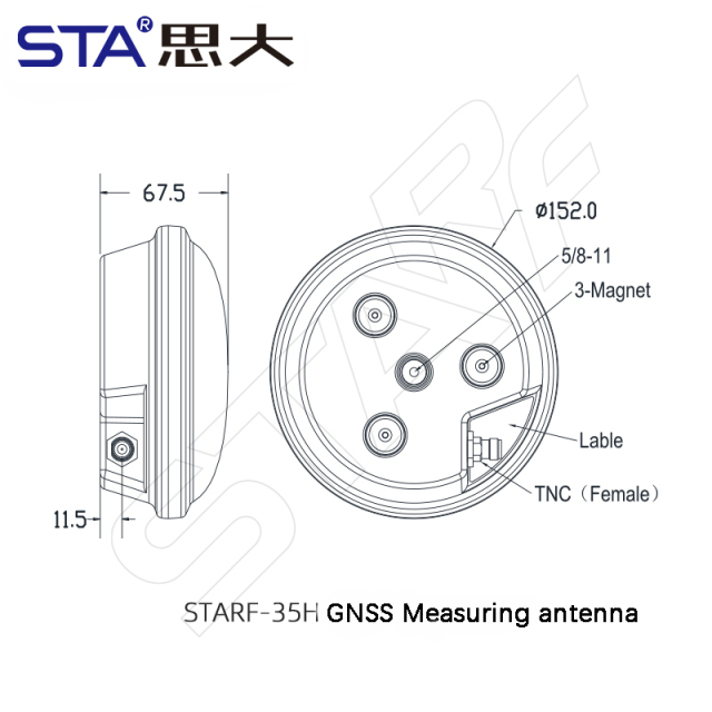 AG35 Survey Rtk Gnss L1 L5 GPS Antenna AG-30