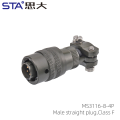 MS3116F-8-4P Straight Plug