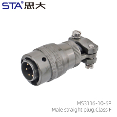 MS3116F-10-6P Straight Plug