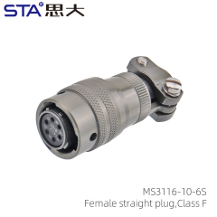 MS3116F-10-6S Straight Plug