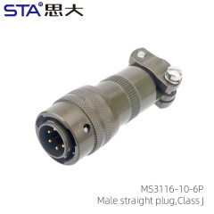 MS3116J-10-6P Straight Plug