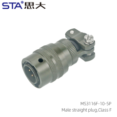 MS3116F-10-5P Straight Plug
