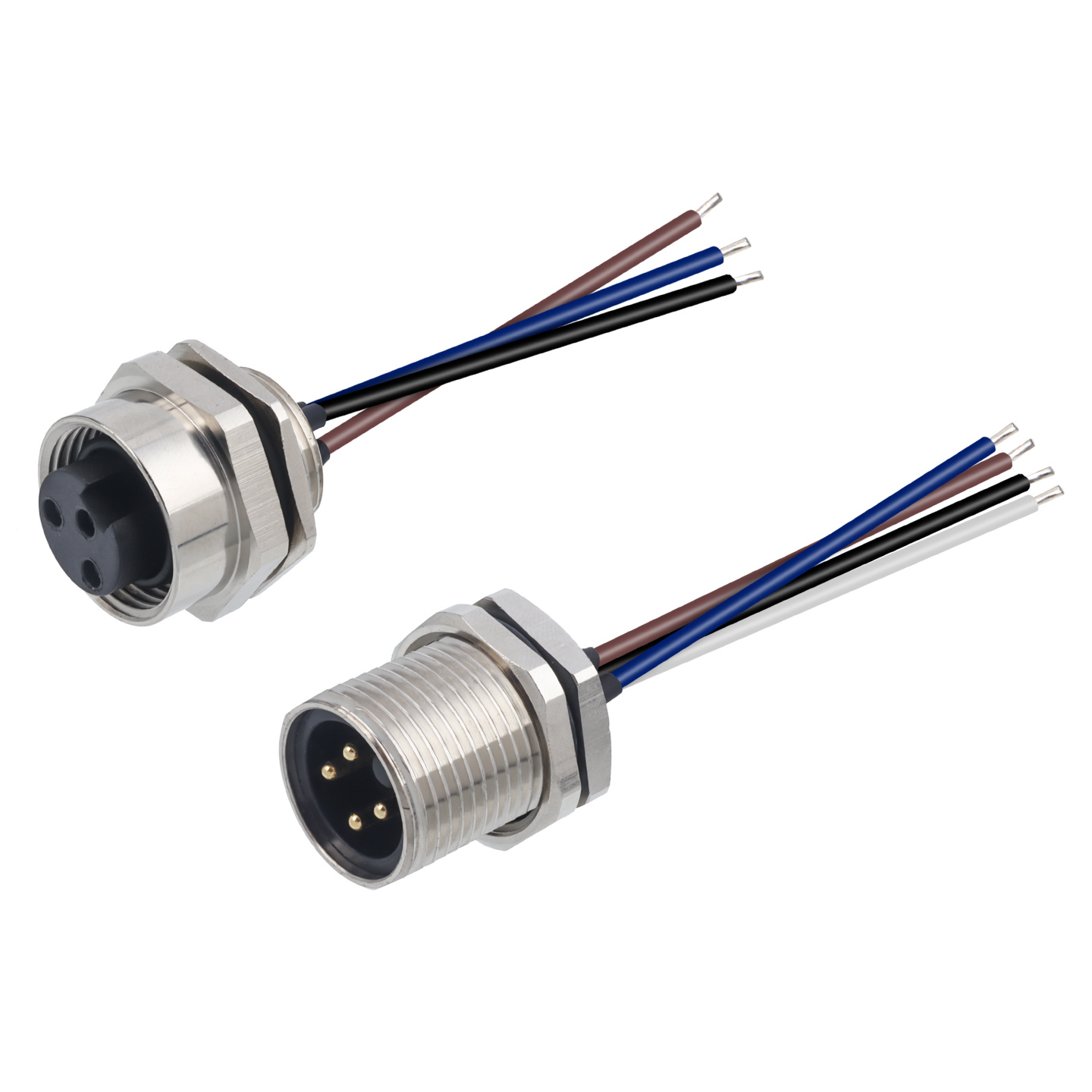 7/8" Connector: Front & Rear Mount Panel Socket with 30cm Cable