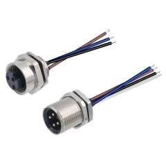 7/8" Connector: Front & Rear Mount Panel Socket with 30cm Cable