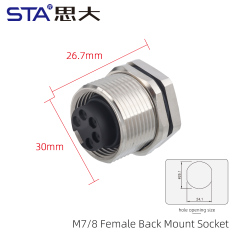 7/8 Female Back Mount Socket (M26*1.5)