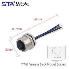 7/8 Female Back Mount Socket (M26*1.5)