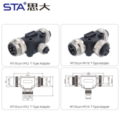 7/8 T-Type Adapter Connector | IP67 Waterproof