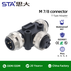 7/8 T-Type Adapter Connector | IP67 Waterproof