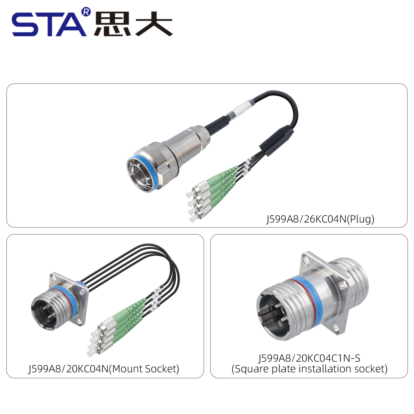 MIL-DTL-38999 J599A8: ARINC 801 High-Precision Fiber Optic Connector