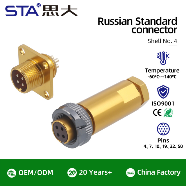 PC Russia Circular Connector: High-Temp Bakelite Aviation Plug