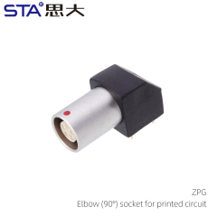 ZPG Elbow(90°) socket for printed circuit