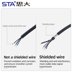 Waterproof M8 LED Straight Male/Female Overmolded Plug Connector 3 4 pins