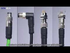 M8 316L Stainless Steel Connector: 3 4 Pin Assembled Aviation Plug
