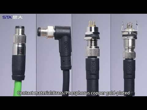 M8 316L Stainless Steel Connector: 3 4 Pin Assembled Aviation Plug